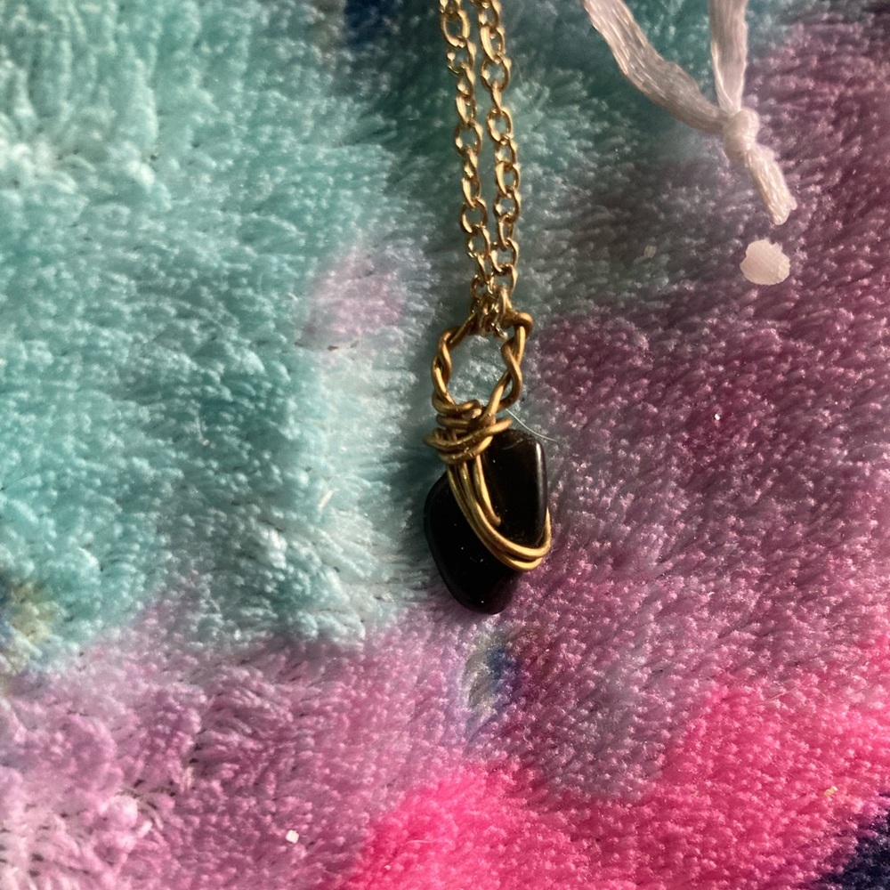 Custom Handmade Crystal Necklace - Obsidian ❤️🔮🧿